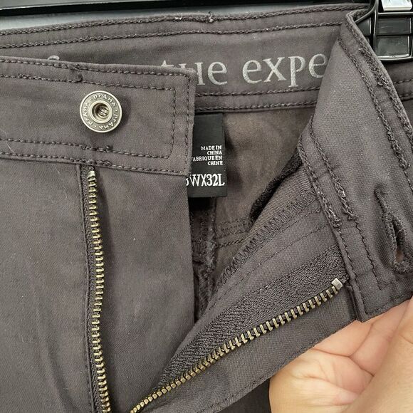 Prana Pants Mens 33x32 Gray Brion Stretch Slim Fit Outdoor Hiking Straight - Picture 5 of 10